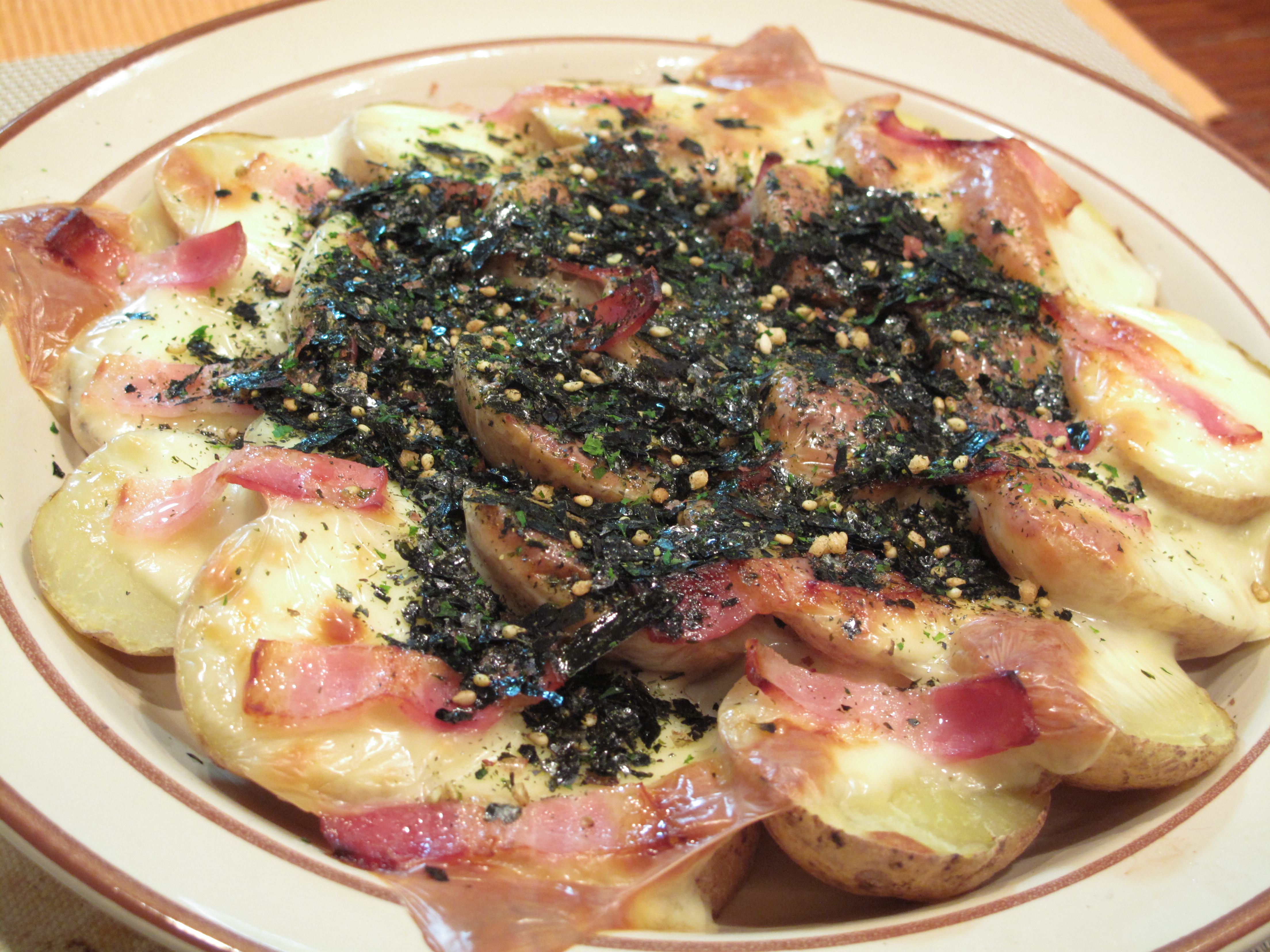 ポテトのチーズ焼き（海苔ふりかけ）