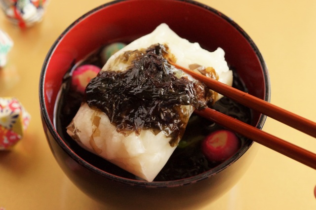 黒ばら海苔のお雑煮